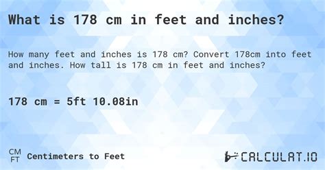 Convert 178 cm to ft: Simple, Exact, Quick!