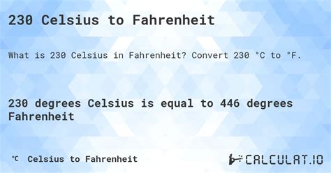 Convert 230 Fahrenheit to Celsius Effortlessly: Quick Guide