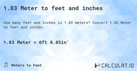 Convert 83 Meters to Feet: Quick Guide!