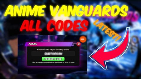 Anime Vangaurd Codes