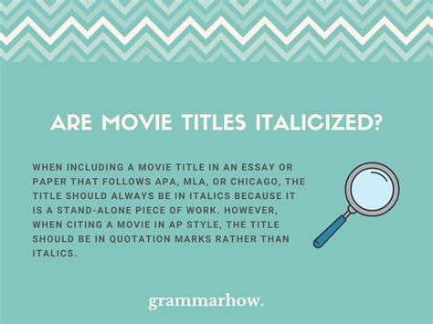Debate: Are Movie Titles Italicized Correctly?