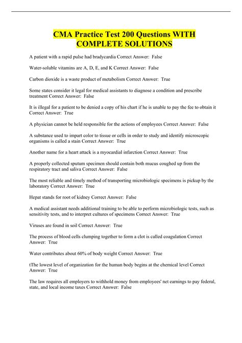 Cma Study Guide Practice Test Prepare For The Cma Test