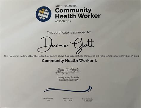 Community Health Care Worker Certification