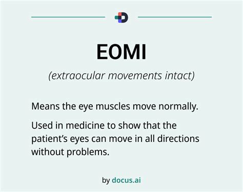 Unlocking the Mystery of EOMI Medical Abbreviation: Your Comprehensive Guide