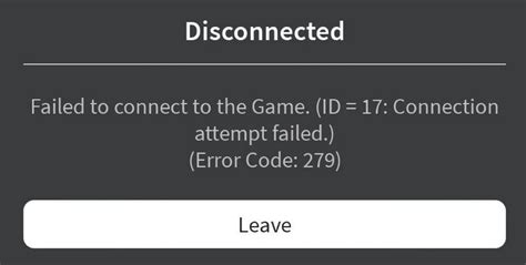 Error Code 279