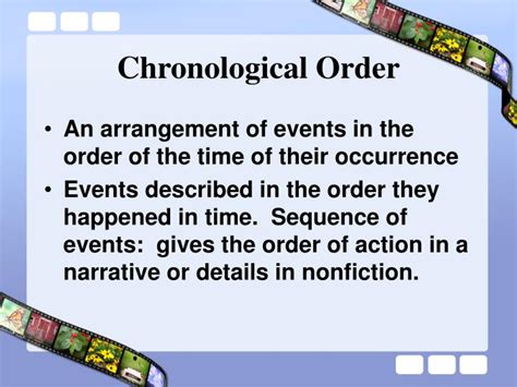 Explain Chronological Order Simply and Clearly