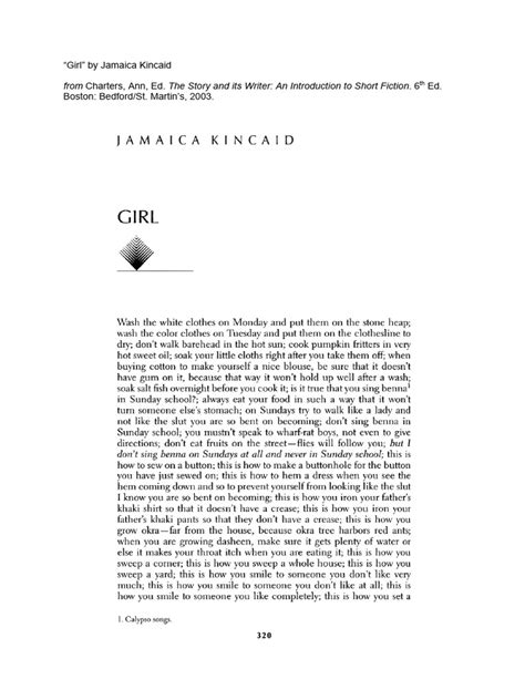 Exploring Girl by Jamaica Kincaid: Unseen Depths