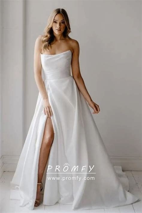 High Slit Wedding Dress