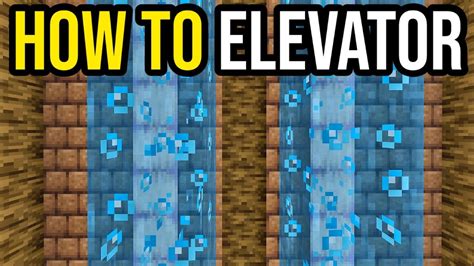 How To Make Water Elevator In Minecraft