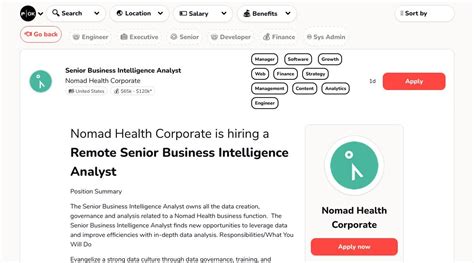 Nomad Health Business Intelligence Analyst