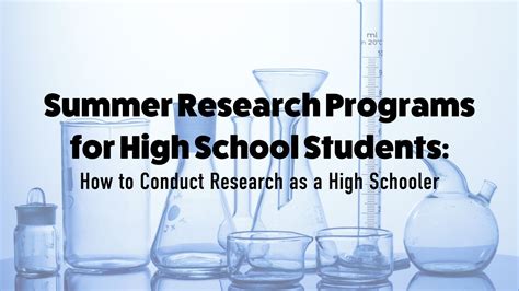 Top Research Programs for High School Students in 2023
