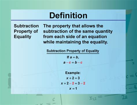 Master Subtraction Property of Equality Secrets