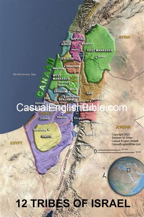 Tribes of Israel Map: Ancient Borders Unveiled