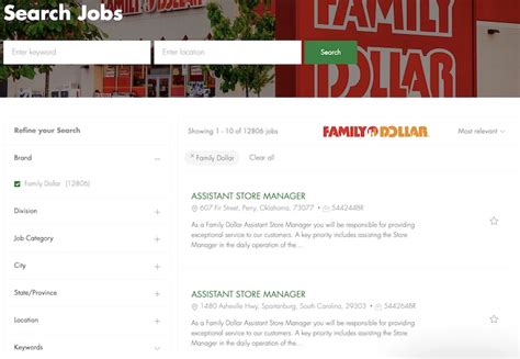 Start Your Job at www.familydollar/careers Application